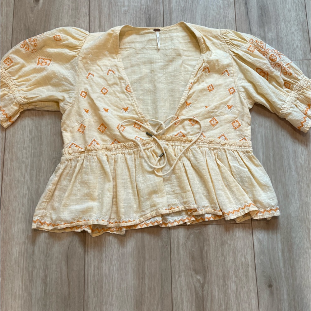 Free people embroidered blouse